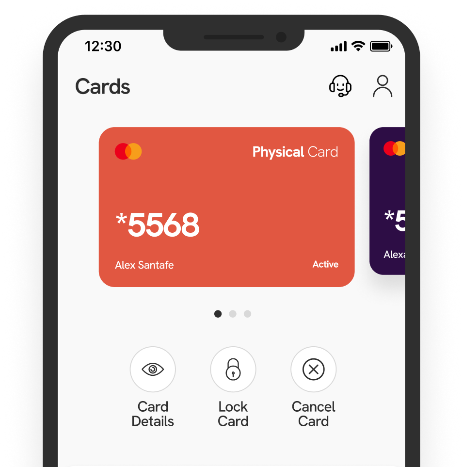 Manage cards
